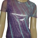 Vivienne Tam Shiny Purple Blue Top Shirt Size 2 Sm/Med
