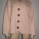 Amy Rigg All Cotton Textured Beige Blazer Jacket M Med