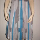 Calvin Klein Grays Blues Cotton Silk  Chic Skirt 2 XS