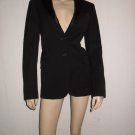 Theory Black Classic Wool  Shiny Lapel Blazer Jacket 8
