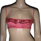$350 Roberto Cavalli Pink Sequined Bra Top 42 S Small
