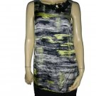 $438 Robert Rodriguez Brushstroke Silk Dress 8 M Medium