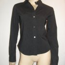 Theory Classic Button Down Charcoal Gray Shirt S Small