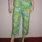 Lilly Pulitzer Patterned Cropped Capri Pants 6 Small