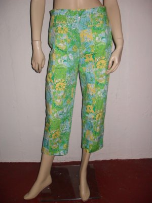 Lilly Pulitzer Patterned Cropped Capri Pants 6 Small