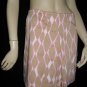 $225 Trina Turk Retro Print Pink Brown Mini Skirt 2 XS