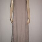 Eileen Fisher Beige ALL Linen Sleeveless Dress S Small