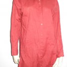 Eileen Fisher Extra Long Orange/Red Shirt Top M Medium