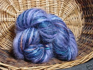 combo mix yarn NJY  mohair silk angora navy lilac seas