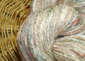 combo yarn blend cotton slub turquoise coral natural