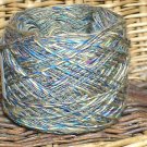 njy balled yarn rayon teal tan purple green tnt fun
