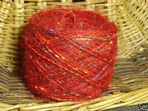 njy balled yarn angora mohair xmas red fun