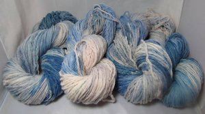 SALE hand dyed huge lot yarn blue jeans wool  NEW