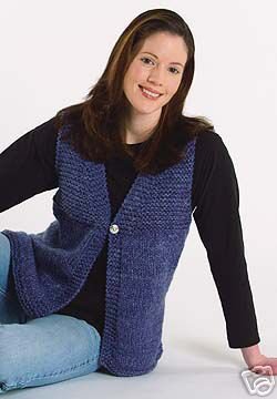 yarn mix combo mohair plus size vest pattern KIT