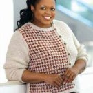 yarn mix combo mohair plus size sweater pattern KIT