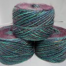 njy ball combo yarn set lot angora silk grape harvest