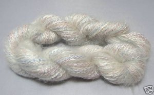 combo mix blend yarn NJY angora silk babys breath white