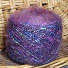njy balled yarn angora mohair purple fuzzy fun