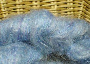 combo yarn blend angora rabbit mohair blues silk