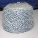 njy balled combo mix yarn angora mohair frosty blue