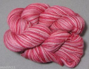hand dyed yarn alpaca  silk 440 yds lace rose pinks