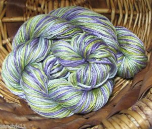 hand dyed yarn 100% silk spring rains