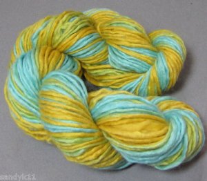 hand dyed yarn luxury silk wool 50/50 daffodills fun
