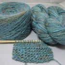 njy  yarn combo mix blend mohair teal funshine sunshine