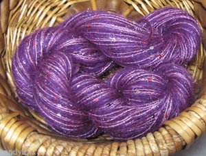 sale combo mix blend yarn mohair wool SEQUINS purples