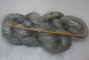 njy yarn combo mix blend mohair angora storms silver