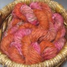 hand dyed  yarn 100% alpaca set lot worsted peonies