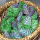 hand dyed  yarn 100% alpaca set lot worsted rain fields