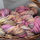 hand dyed yarn BULKY merino angora mohair sherbert