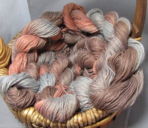 hand dyed  yarn 100% alpaca cria set lot heat wave