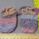 hand made  baby mittens handspun hand crochet ALPACA