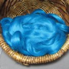 njy 4.8 ounces suri alpaca/mohair electric blue roving