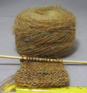 njy ball combo yarn  200 yds mohair wheat fields