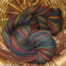 hand dyed yarn alpaca  merino socks rainbow tweed