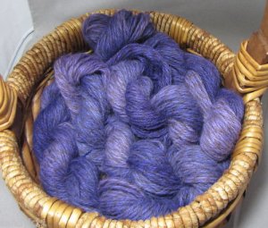 hand dyed  yarn 100% alpaca set lot worsted purples
