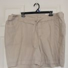 New Womens St. John's Bay Tank Khaki Shorts Belt 22W