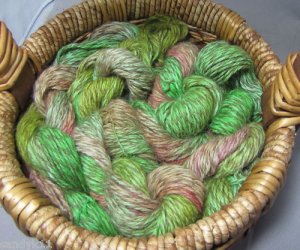hand dyed  yarn 100% alpaca set lot worsted hay hills