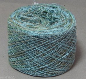 njy ball combo yarn 500 yards blue tan green nub italy