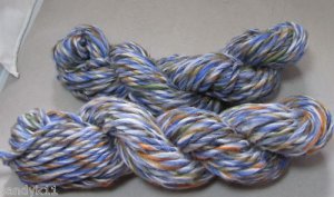 SALE hand dyed lot 100% soft wool bulky bluejay yarn