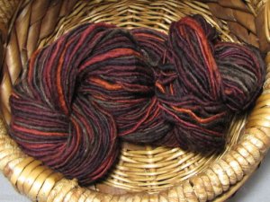 hand dyed yarn 100% wool tnt fall trees worsted wt