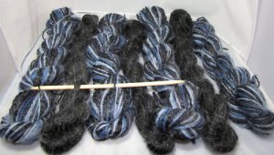 sale combo yarn set mixed HUGE lot angora mohair blue