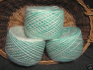 njy ball combo yarn silk angora mohair green grapes