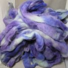 100% soft wool roving hand painted 4 ounces purples