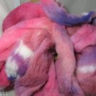 100% soft wool roving hand painted 4 ounces fushiapurpl