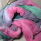 100% soft wool roving hand painted 4 ounces springbuds