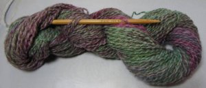 hand dyed skein hank yarn heathered wool pot luck #5